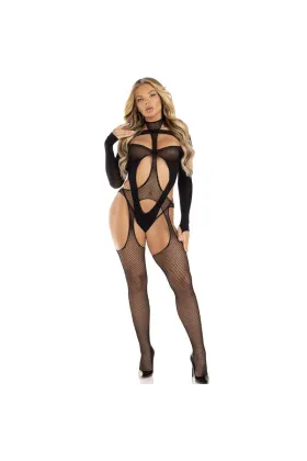 Netz-Bodystocking Schwarz von Leg Avenue Bodystockings