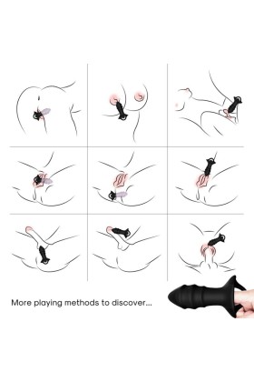Kylin Fingervibrator & Analplug mit Fernbedienung Schwarz von Armony Anal kaufen | Fesselliebe