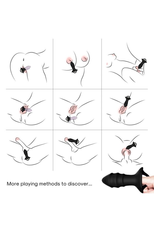 Kylin Fingervibrator & Analplug mit Fernbedienung Schwarz von Armony Anal kaufen | Fesselliebe