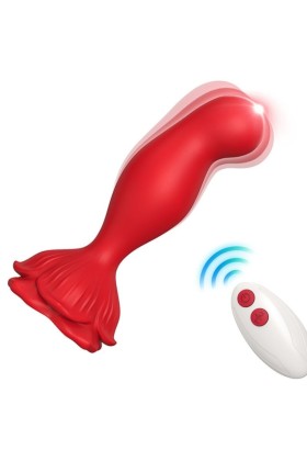 Rosa Vibrator & Analplug mit Fernbedienung Rot von Armony Anal kaufen | Fesselliebe