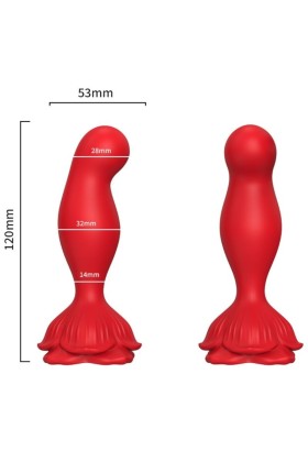 Rosa Vibrator & Analplug mit Fernbedienung Rot von Armony Anal kaufen | Fesselliebe