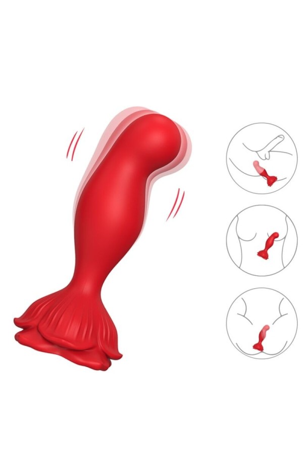 Rosa Vibrator & Analplug mit Fernbedienung Rot von Armony Anal kaufen | Fesselliebe