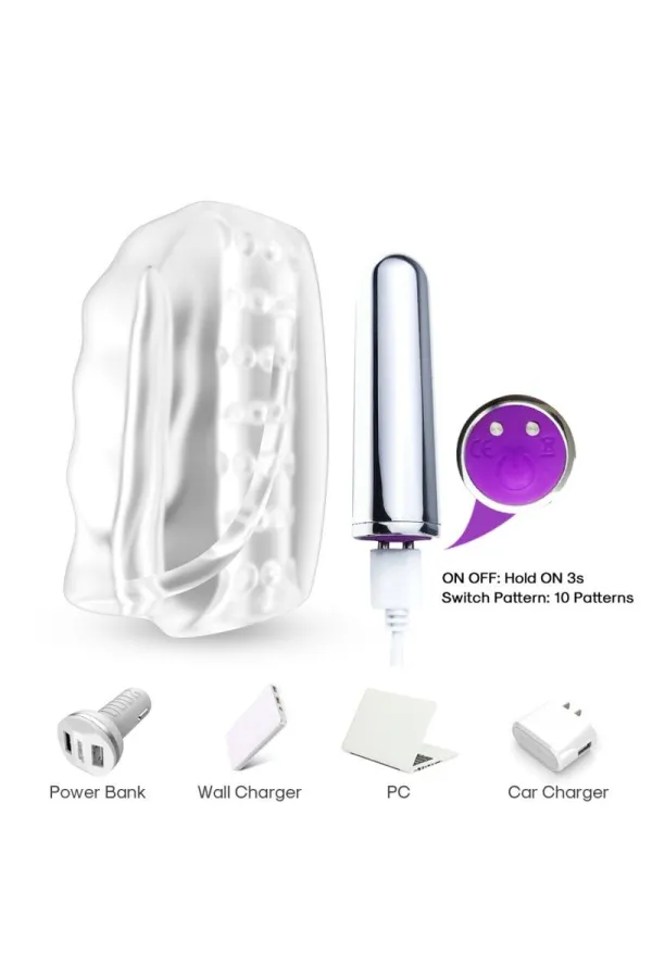 Master Masturbator & Vibrator Transparent von Armony For Him kaufen - Fesselliebe