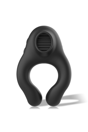 Silikon-Vibratorring 3 Motoren wiederaufladbar Schwarz - Gold von Armony For Him kaufen | Fesselliebe