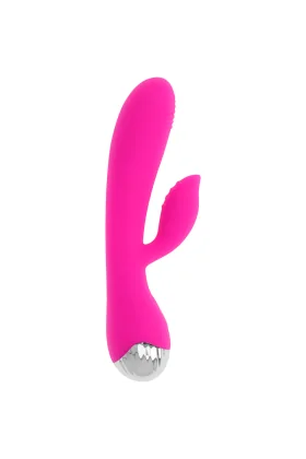 Wiederaufladbarer Vibrator mit Kaninchen 10 Vibrationsmodi 19 cm von Ohmama