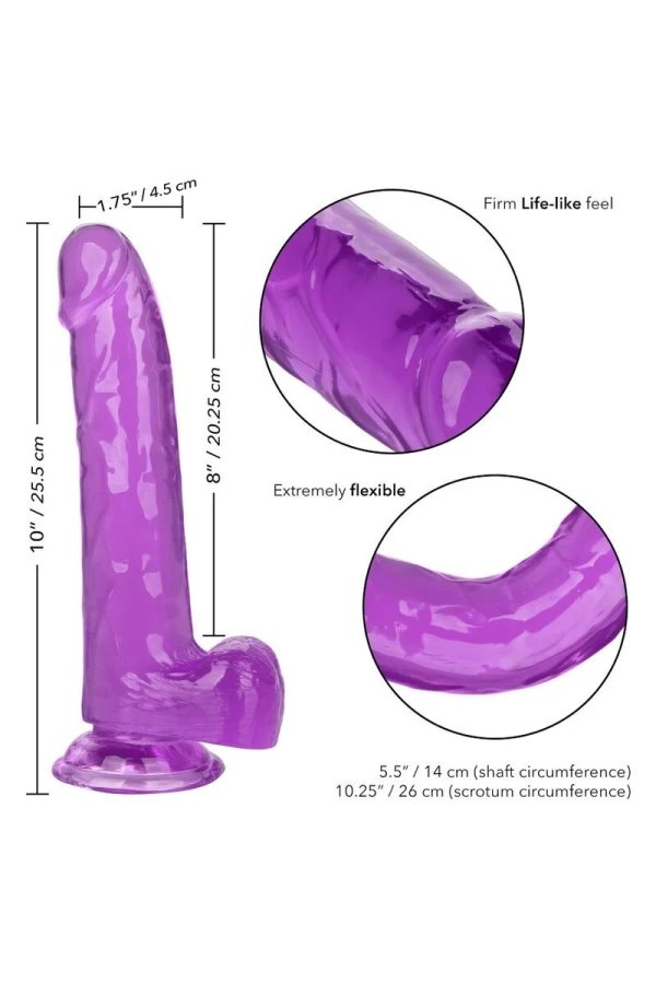 Große Königin-Dildo Lila 20.3 cm von Calexotics