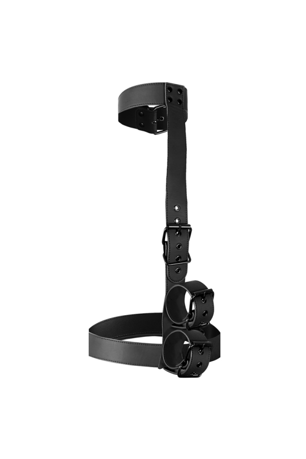 Kragen und Handgelenkmanschetten-Körperfestlege-Set von Fetish Submissive Bondage kaufen | Fesselliebe