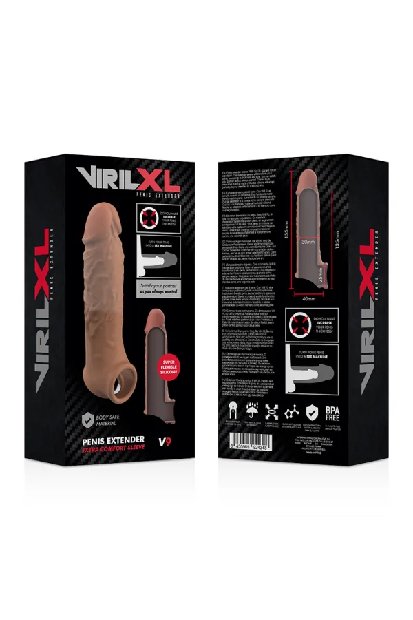 Penis Verlängerung Extra Komfort Hülle V9 Braun von Virilxl kaufen - Fesselliebe