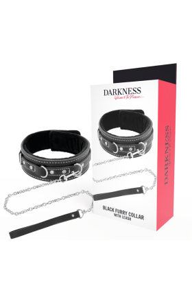 Hochwertige Leder-Halskette mit Leine von Darkness Bondage kaufen | Fesselliebe