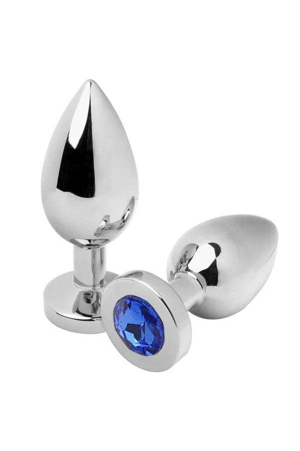 Anal Plug mit Kristall Blau M 7,62cm von Metal Hard kaufen - Fesselliebe