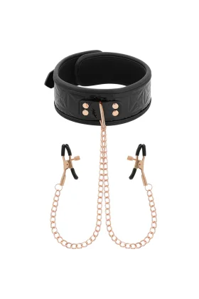 Black Edition Halsband mit Nippelklemmen von Begme Black Edition