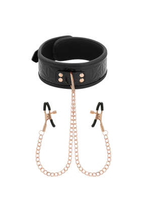 Black Edition Halsband mit Nippelklemmen von Begme Black Edition kaufen | Fesselliebe