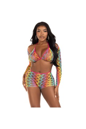 Dreiteiliges Set Mehrfarbig von Leg Avenue Sets kaufen | Fesselliebe