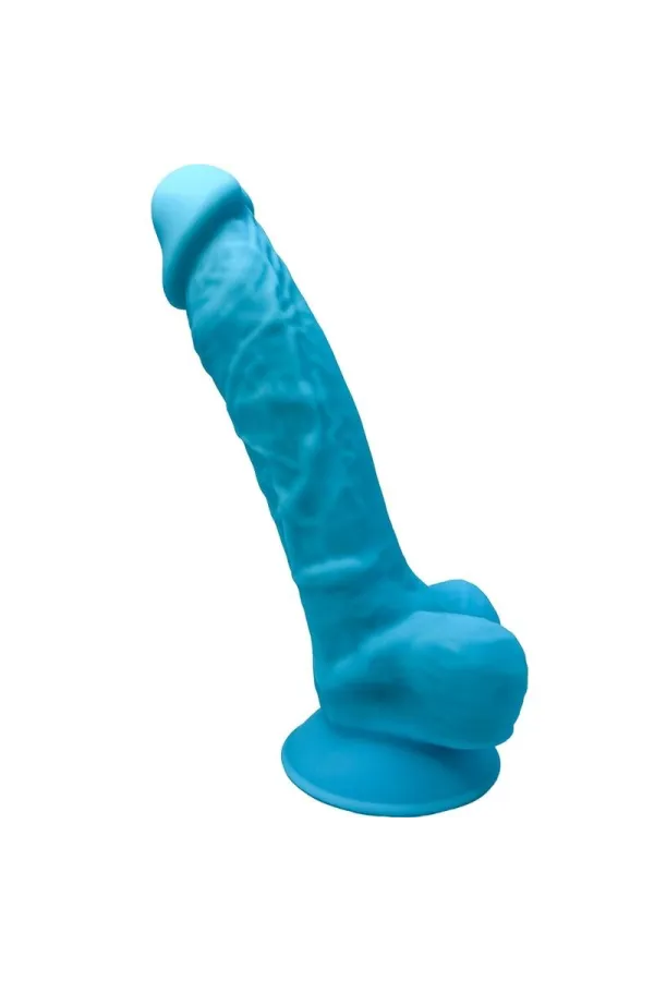 Modell 1 Realistischer Dildo Premium Silexpan Silikon Blau 17,5 cm von Silexd kaufen - Fesselliebe