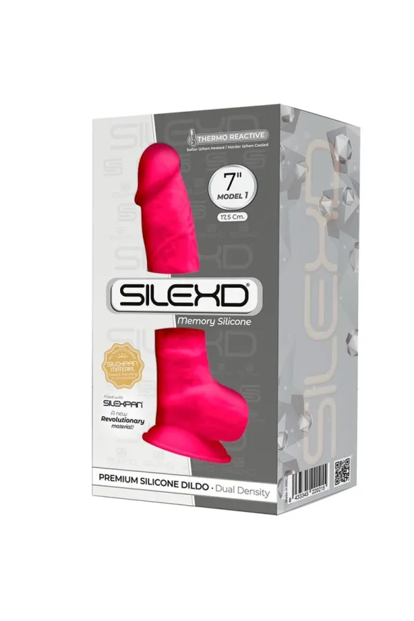 Modell 1 Realistischer Dildo Premium Silexpan Silikon Fuchsia 17,5 cm von Silexd kaufen - Fesselliebe