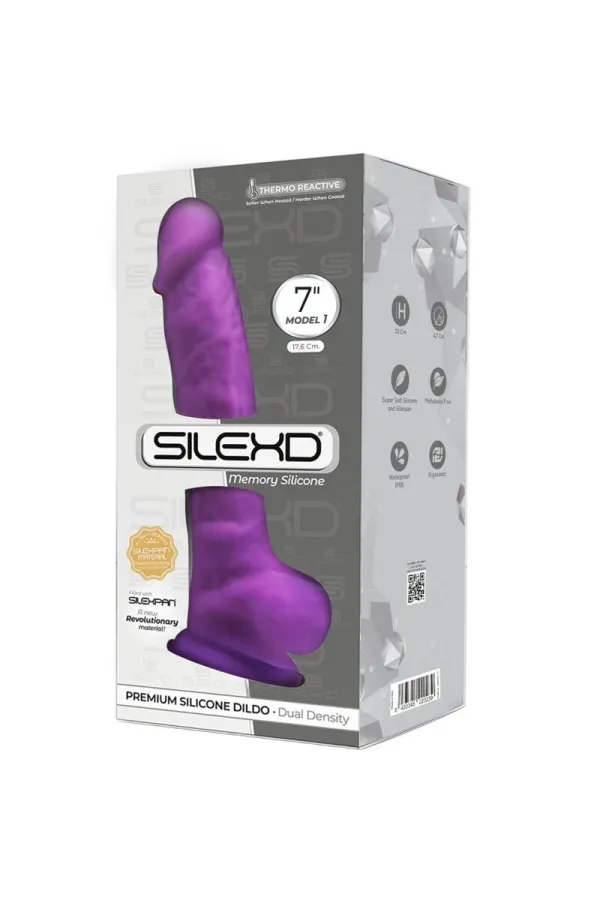 Modell 1 Realistischer Dildo Premium Silexpan Silikon Violett 17,5 cm von Silexd kaufen - Fesselliebe