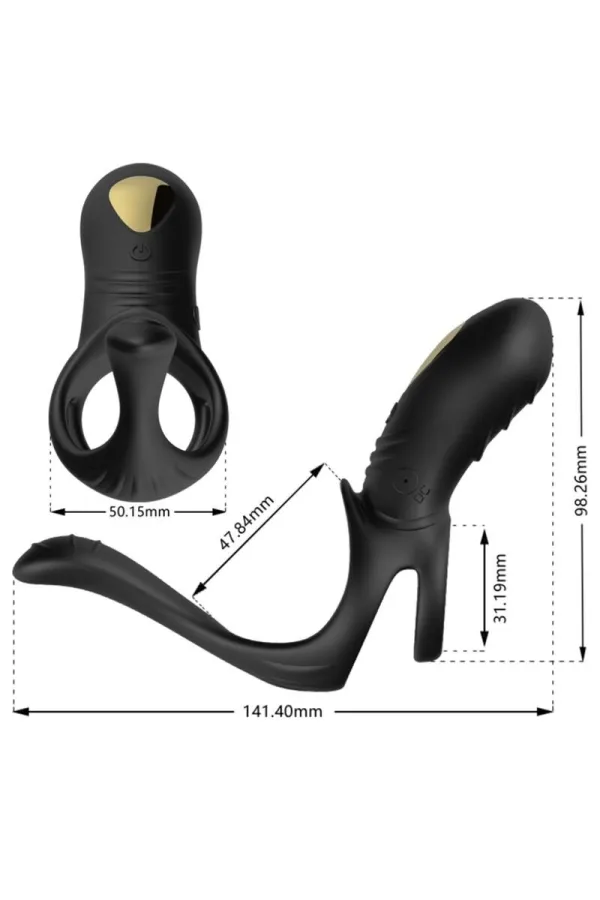 Joy Jumper Ringvibrator für Paare & Analplug Schwarz von Armony For Him kaufen - Fesselliebe