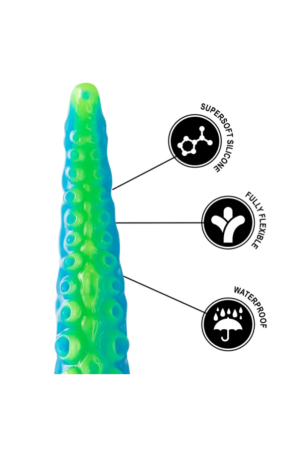 Scylla Fluoreszierender Dünner Tentakel-Dildo, Kleine Grösse von Epic