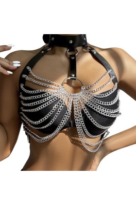 Brustharness mit Grossen Ringketten One Size (S-L) von Subblime Fetish kaufen | Fesselliebe