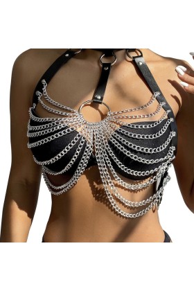 Brustharness mit Grossen Ringketten One Size (S-L) von Subblime Fetish kaufen | Fesselliebe