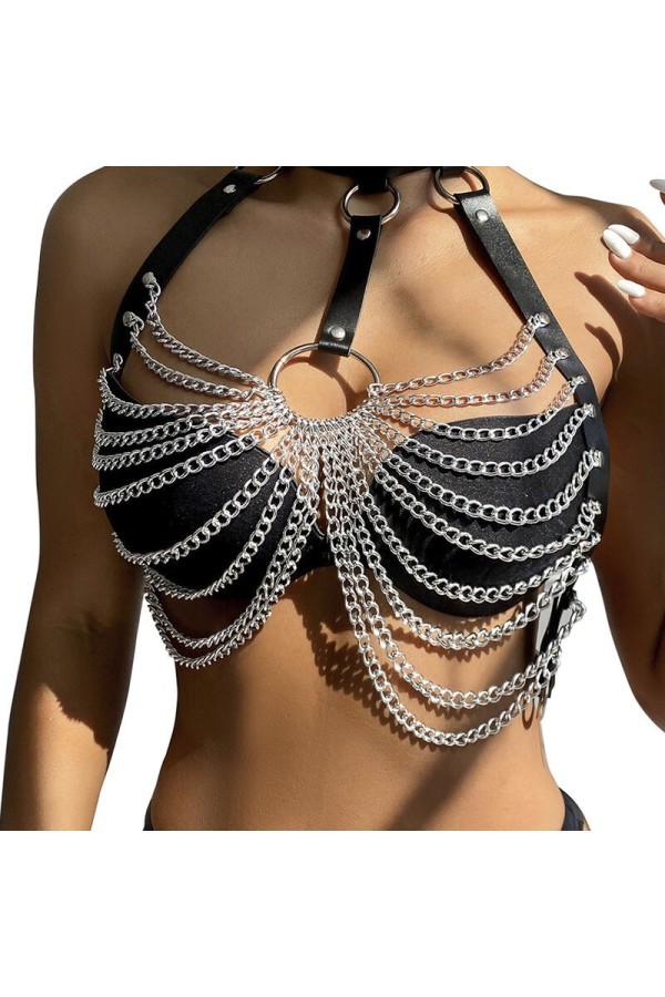 Brustharness mit Grossen Ringketten One Size (S-L) von Subblime Fetish kaufen | Fesselliebe