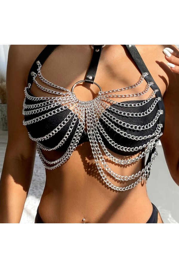 Brustharness mit Grossen Ringketten One Size (S-L) von Subblime Fetish kaufen | Fesselliebe