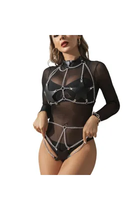 Ganzkörperharness mit Sternkettendetail One Size (S-L) von Subblime Fetish