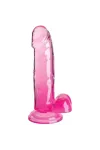 Realistischer Dildo mit Hoden 15,2 cm rosa von King Cock kaufen - Fesselliebe