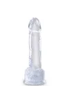 Realistischer Dildo mit Hoden 15,2 cm transparent von King Cock kaufen - Fesselliebe