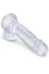 Realistischer Dildo mit Hoden 15,2 cm transparent von King Cock kaufen - Fesselliebe