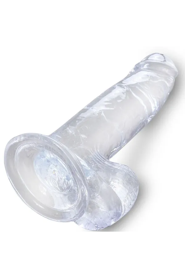 Realistischer Dildo mit Hoden 15,2 cm transparent von King Cock kaufen - Fesselliebe