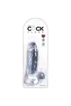 Realistischer Dildo mit Hoden 15,2 cm transparent von King Cock kaufen - Fesselliebe