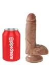 Realistischer Dildo mit Hoden 13,2 cm Karamell von King Cock kaufen - Fesselliebe