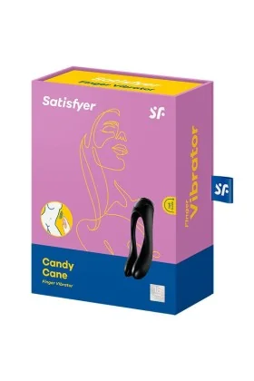 Candy Cane Fingervibrator Schwarz von Satisfyer Vibrator