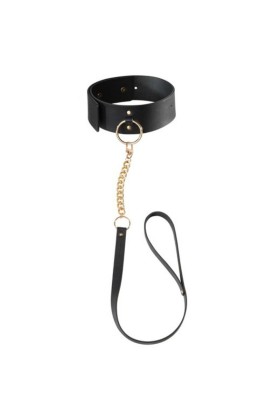 Schwarze Halskette mit Riemen von Bijoux Maze kaufen | Fesselliebe
