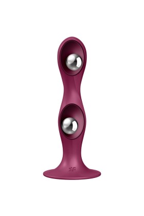 Double Ball-R Silikondildo Granat von Satisfyer Plugs kaufen | Fesselliebe