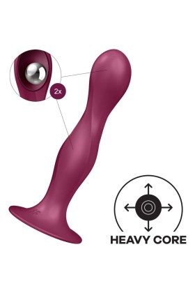 Double Ball-R Silikondildo Granat von Satisfyer Plugs kaufen | Fesselliebe