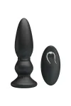 MR PLAY - LEISTUNGSSTARKER VIBRATOR MIT FERNBEDIENUNG, ANALSTECKER, SCHWARZ kaufen - Fesselliebe