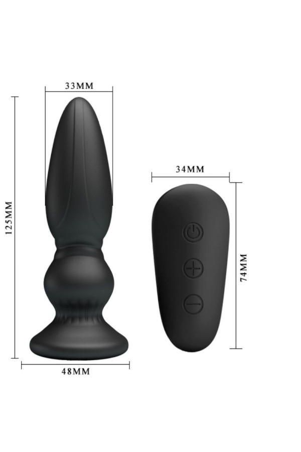 Leistungsstarker Vibrator mit Fernbedienung, Analstecker, Schwarz von Mr Play kaufen | Fesselliebe
