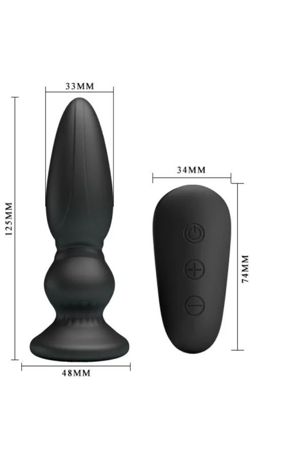 MR PLAY - LEISTUNGSSTARKER VIBRATOR MIT FERNBEDIENUNG, ANALSTECKER, SCHWARZ kaufen - Fesselliebe