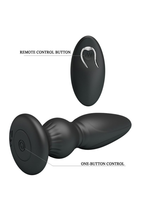 Leistungsstarker Vibrator mit Fernbedienung, Analstecker, Schwarz von Mr Play kaufen | Fesselliebe