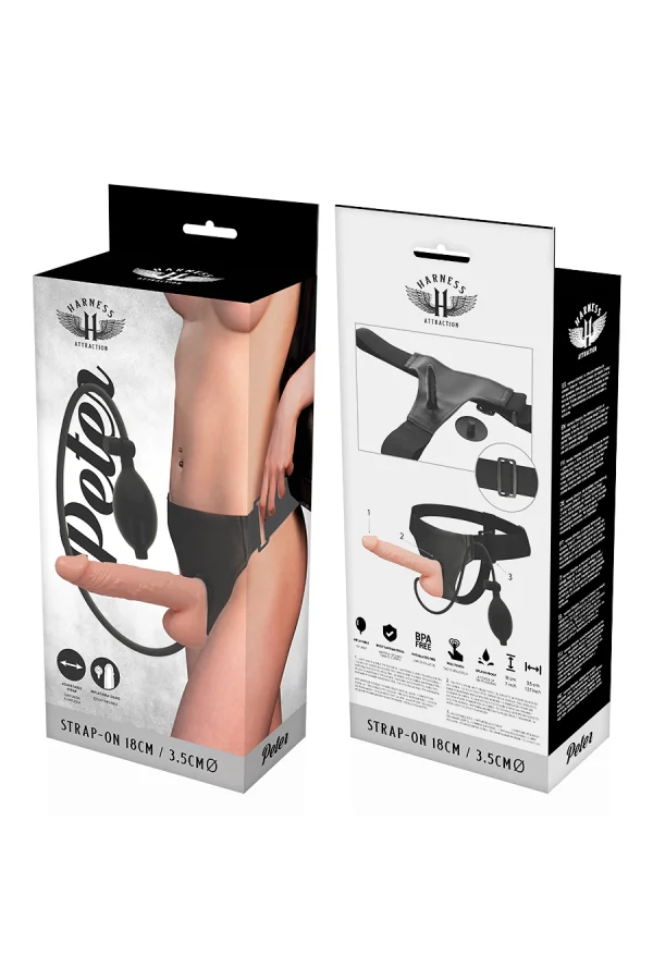 Peter Harness mit Aufblasbarem Penis 18 X 3,5cm von Harness Attraction kaufen - Fesselliebe