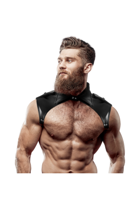 Herrenbrigade Verstellbarer Halsharness aus Ökoleder von Fetish Submissive Attitude kaufen | Fesselliebe