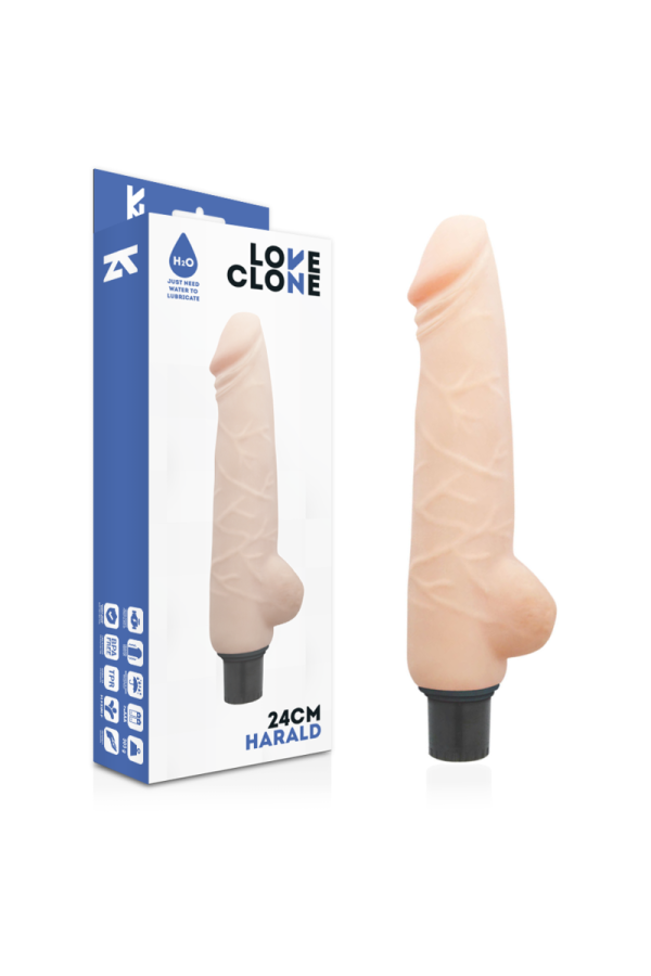 Harald Selbstschmierender Vibrator 24 cm -O- 4 cm von Loveclone kaufen | Fesselliebe
