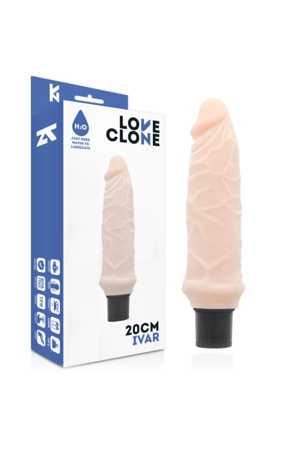 Ivar Selbstschmierender Vibrator 20 cm -O- 3.7 cm von Loveclone kaufen | Fesselliebe