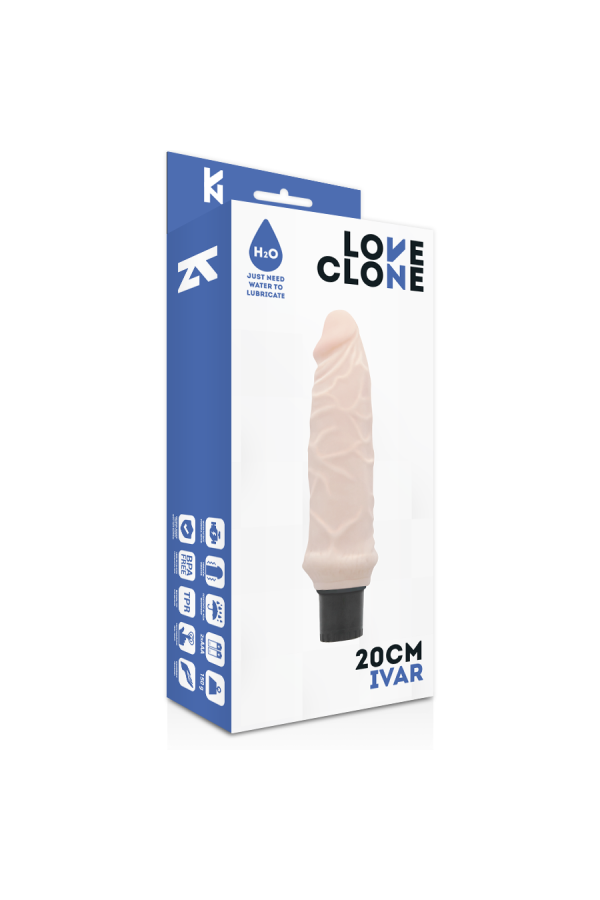 Ivar Selbstschmierender Vibrator 20 cm -O- 3.7 cm von Loveclone kaufen | Fesselliebe