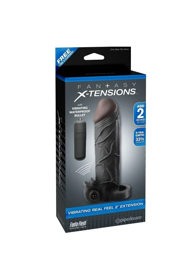 Vibrierender Real Feel 2 Extension Schwarz von Fantasy X-Tensions kaufen - Fesselliebe