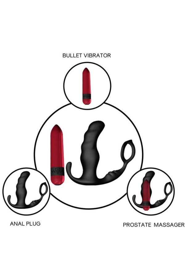 Knight Vibrator Anal Prostata & Ring mit Fernbedienung Schwarz von Armony Anal kaufen | Fesselliebe