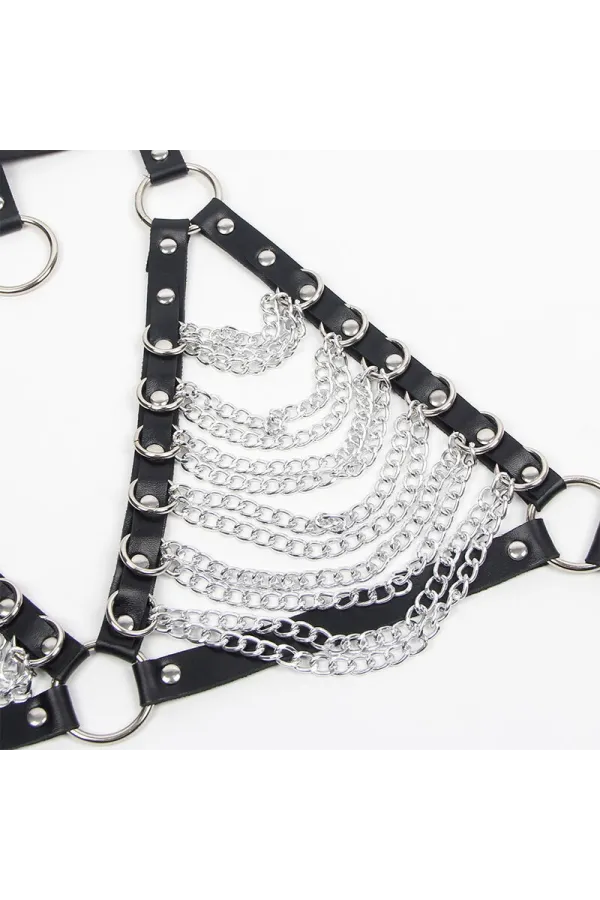 HARNESS-BH UND HALSKETTE MIT KETTEN ONE SIZE VON SUBBLIME kaufen - Fesselliebe