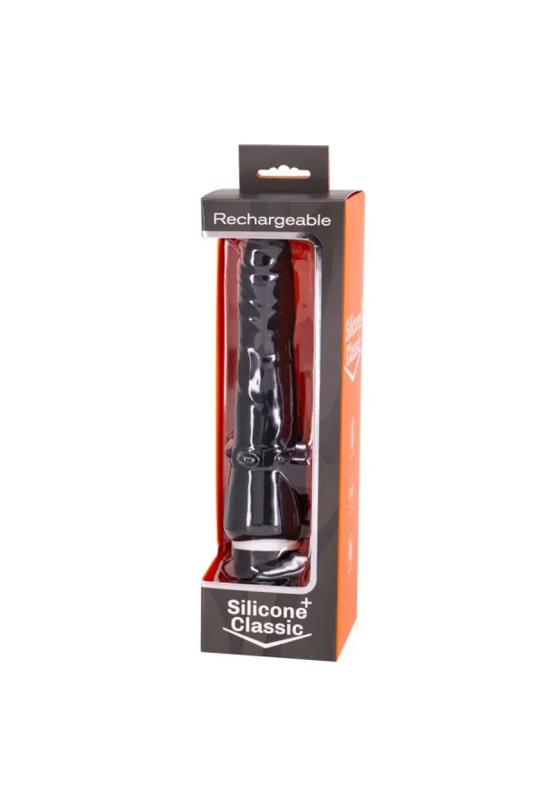 Schwarzer Vibrator Aufladbar Usb 20cm von Seven Creations kaufen - Fesselliebe